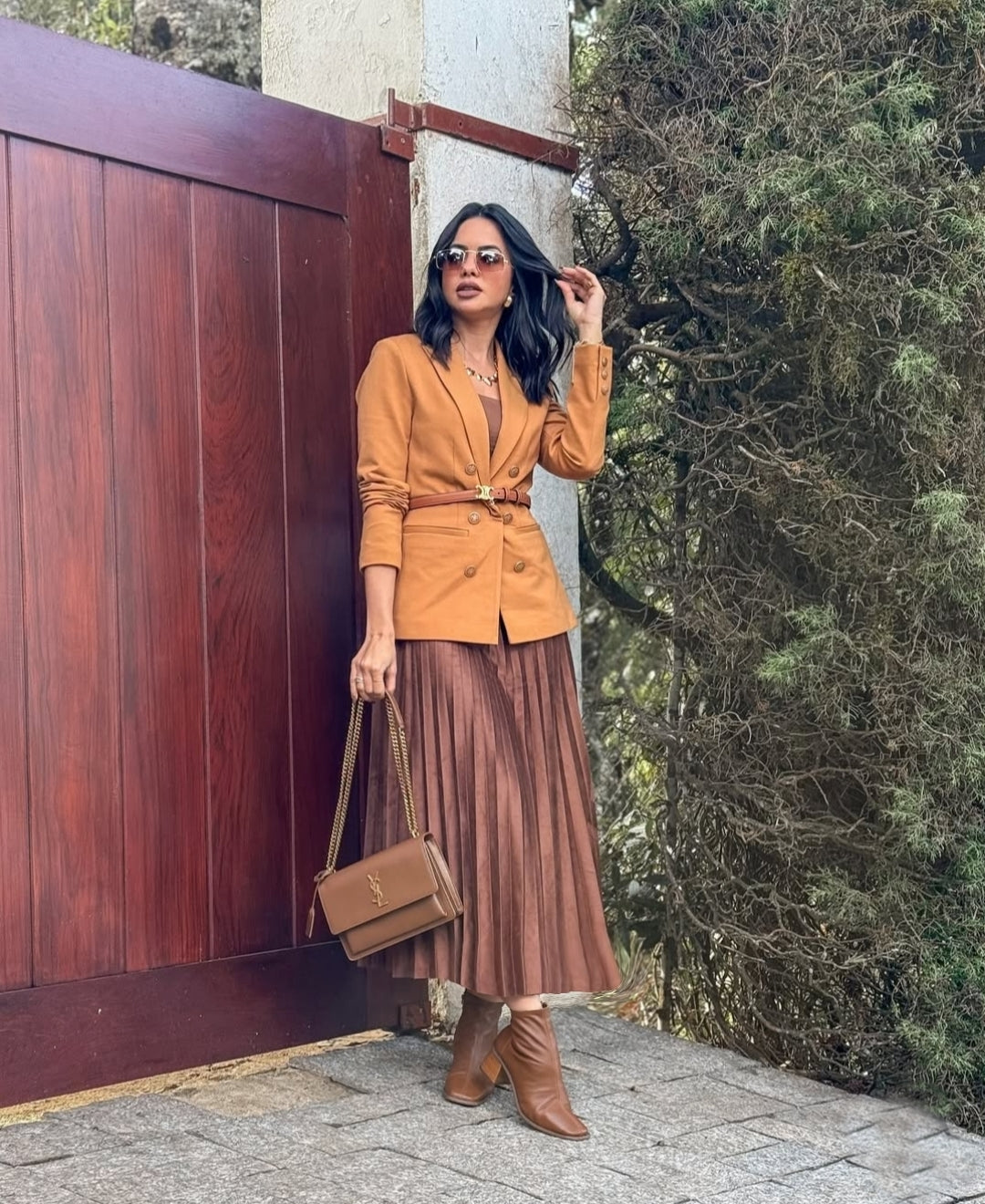 Falda Plisada Gamuza