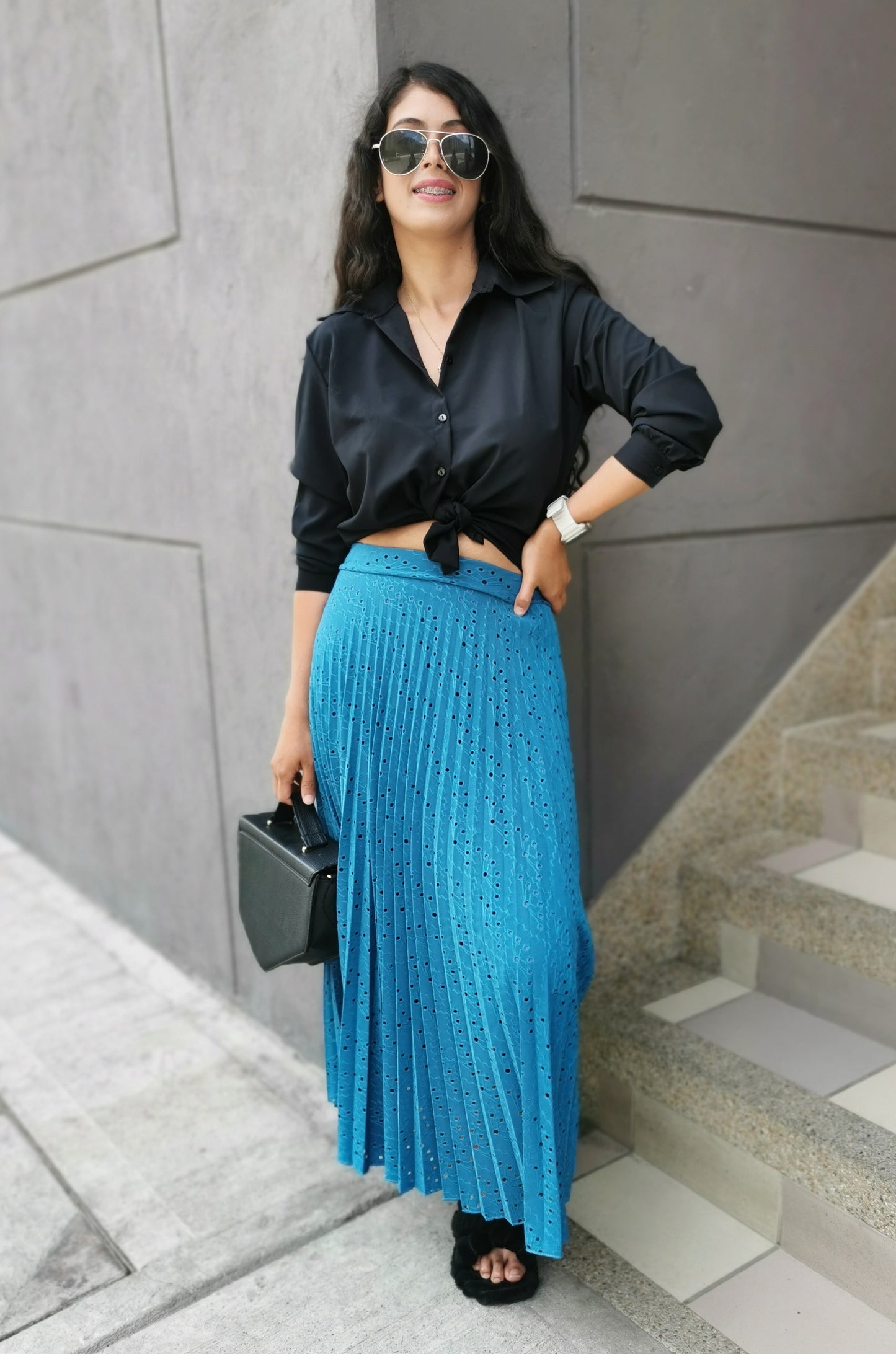 Maxifalda Plisada Ojalillo