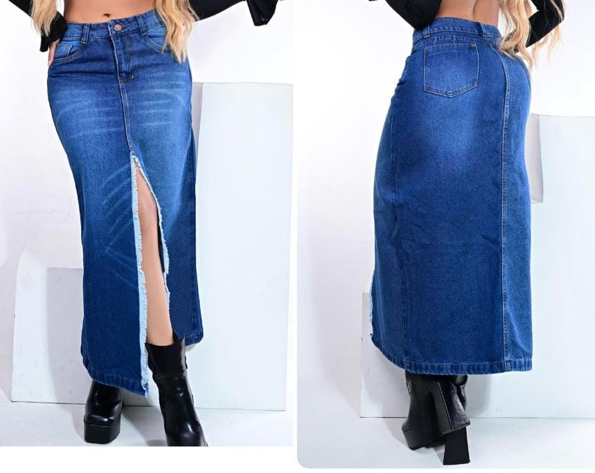 Maxi falda jean vaquera