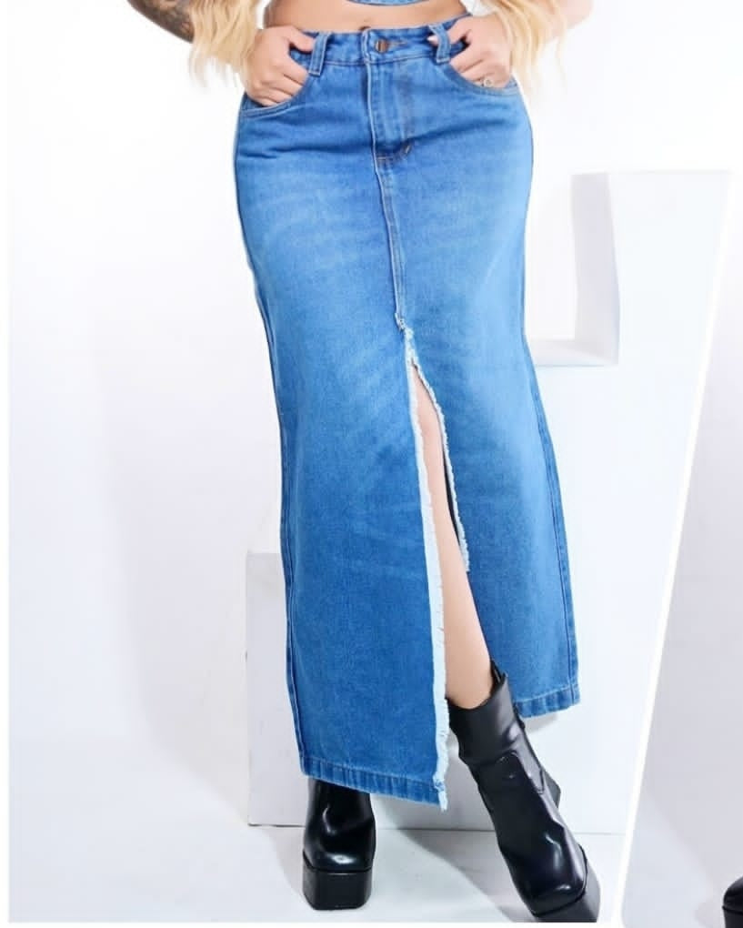Maxi falda jean vaquera