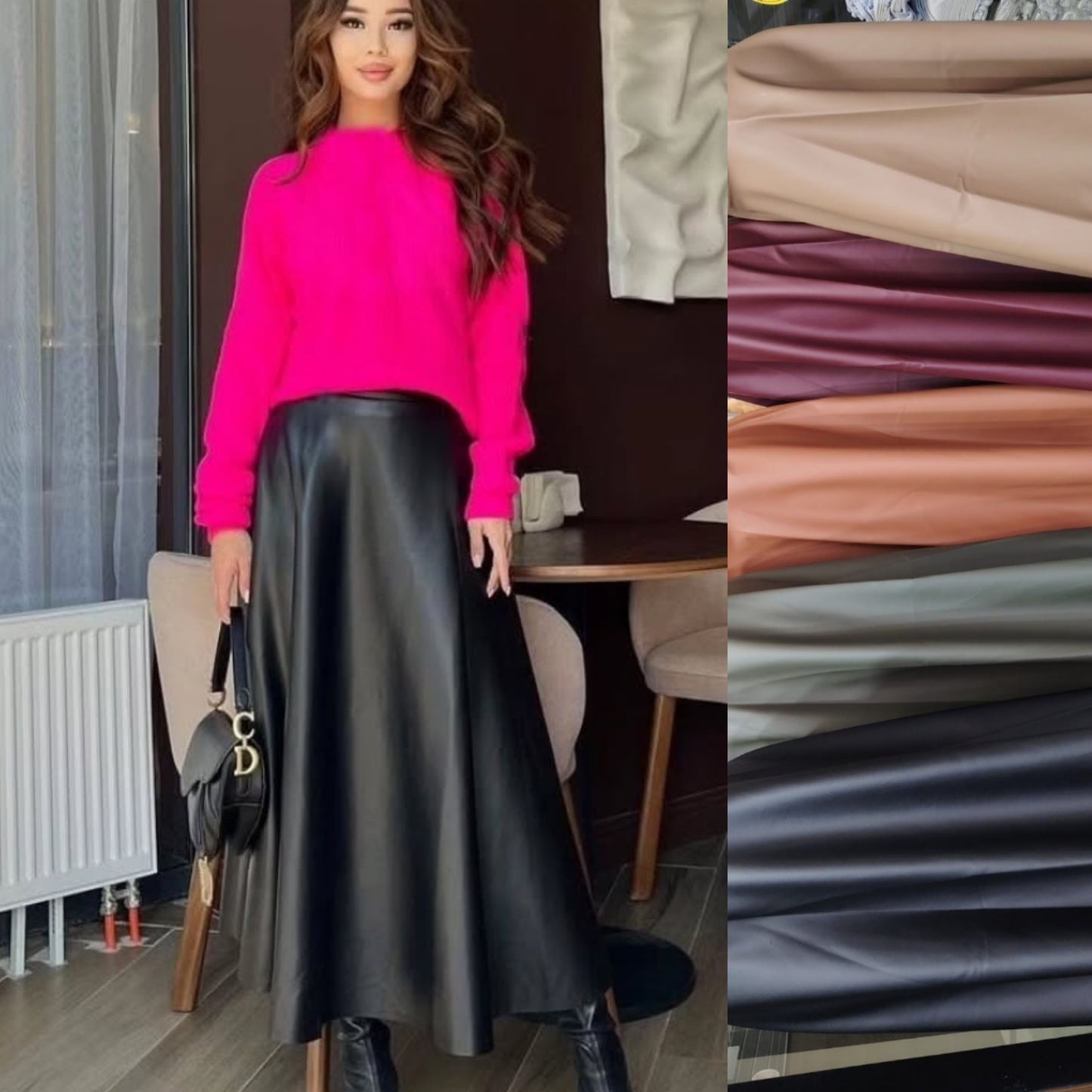 Falda Rotonda larga Cuerotex