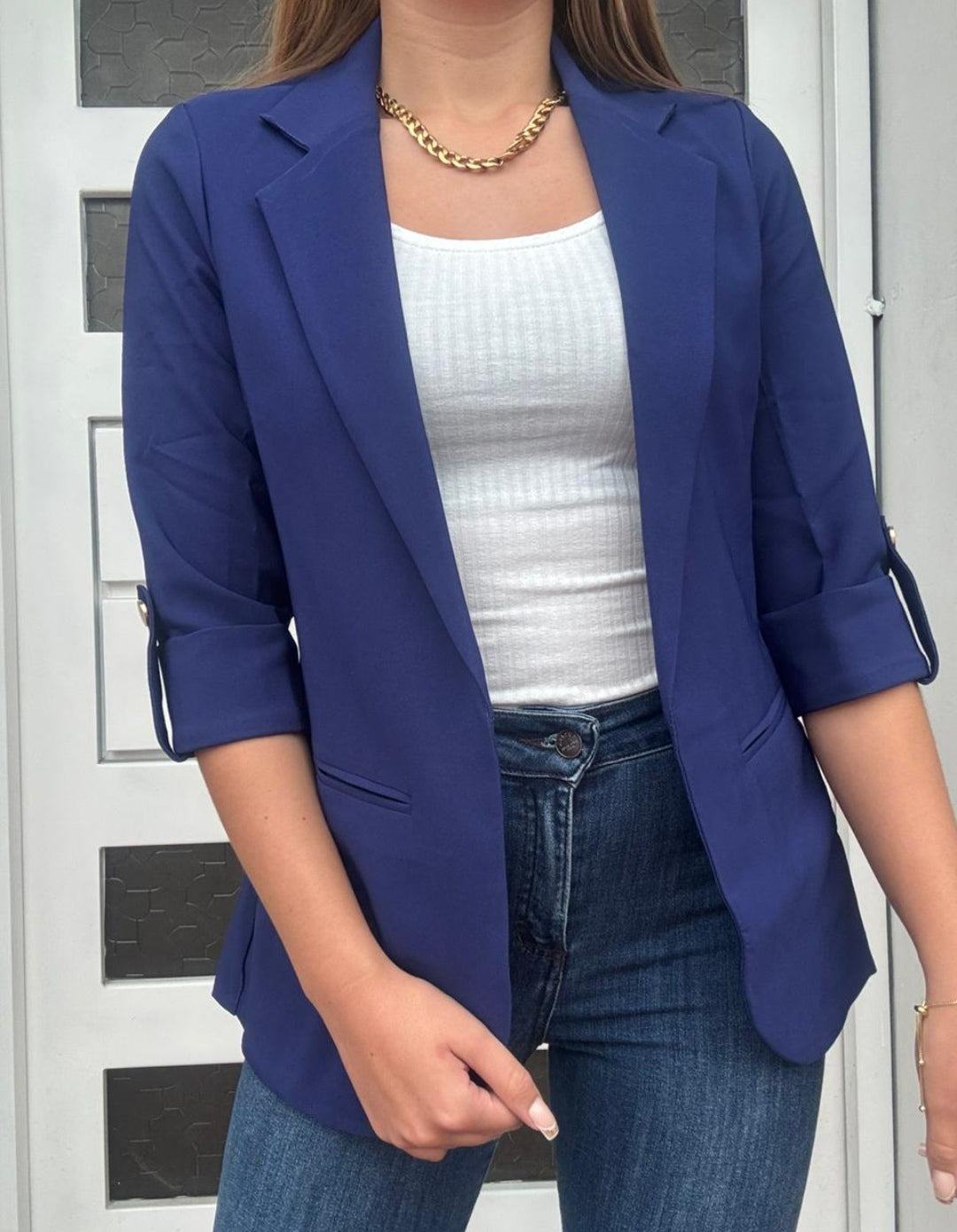 Blazer manga tres cuartos