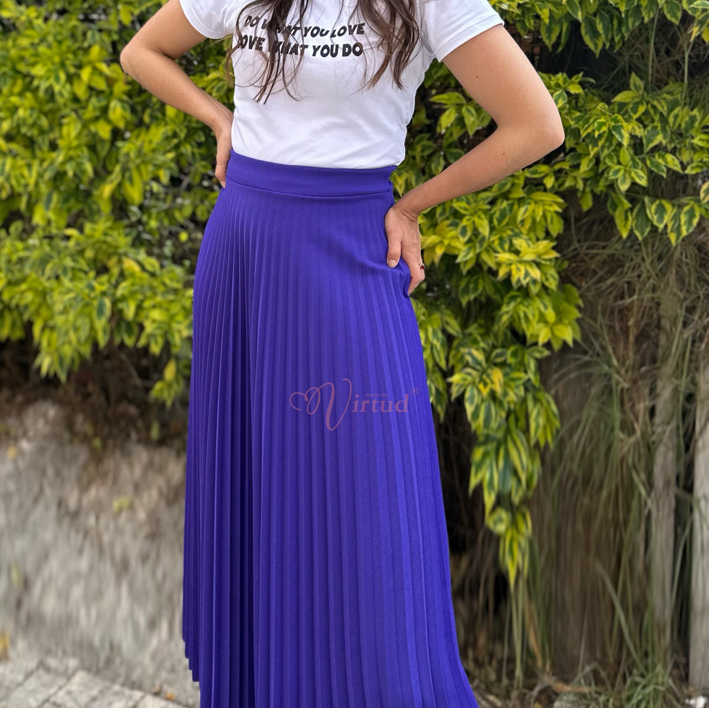 Falda Plisada Extra larga u
