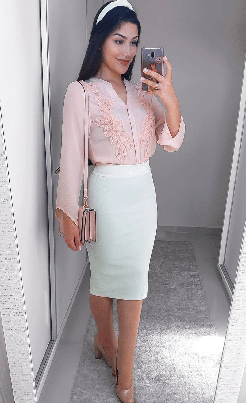 falda ejecutiva split