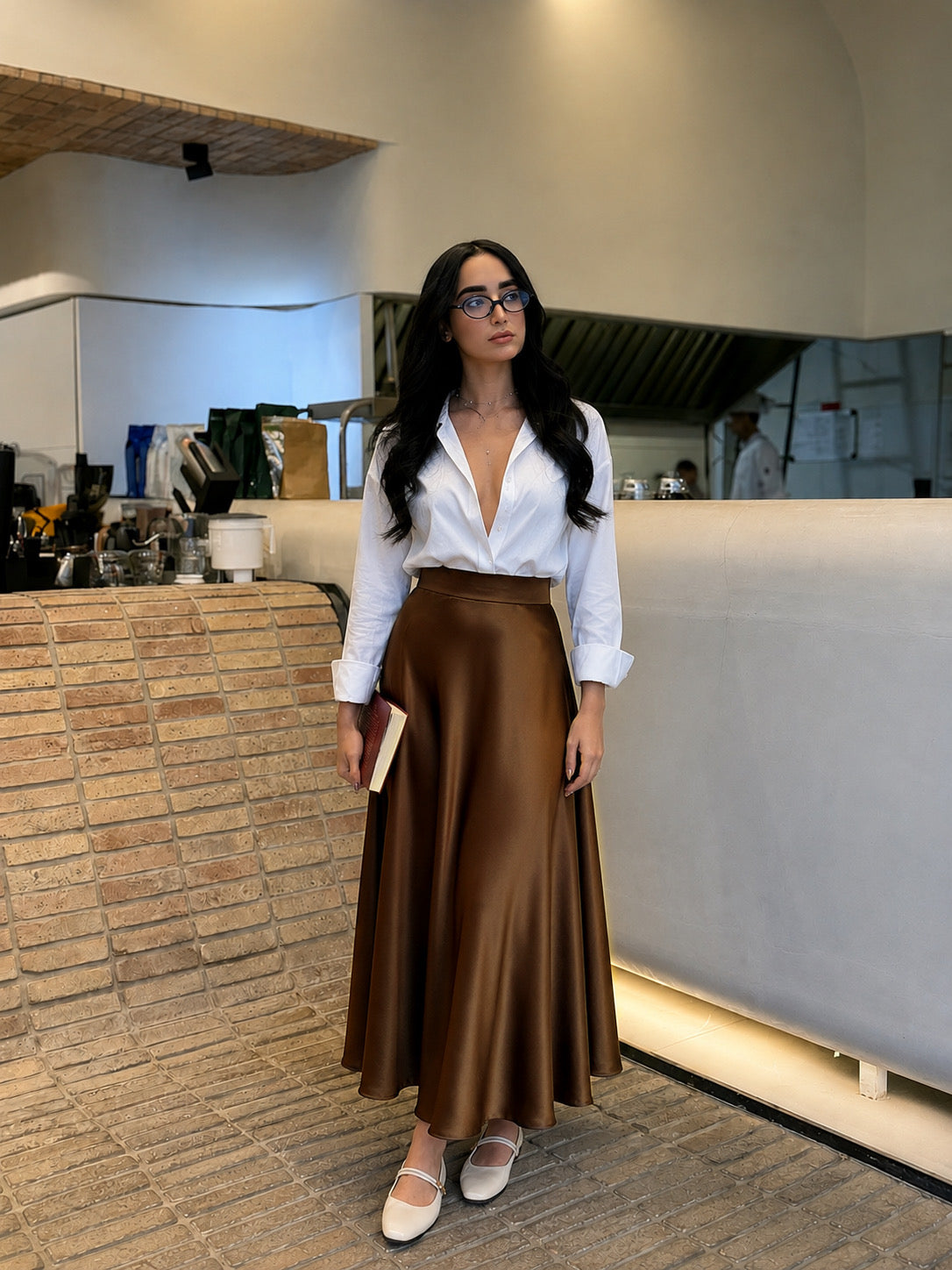 Maxifalda Satin rotonda