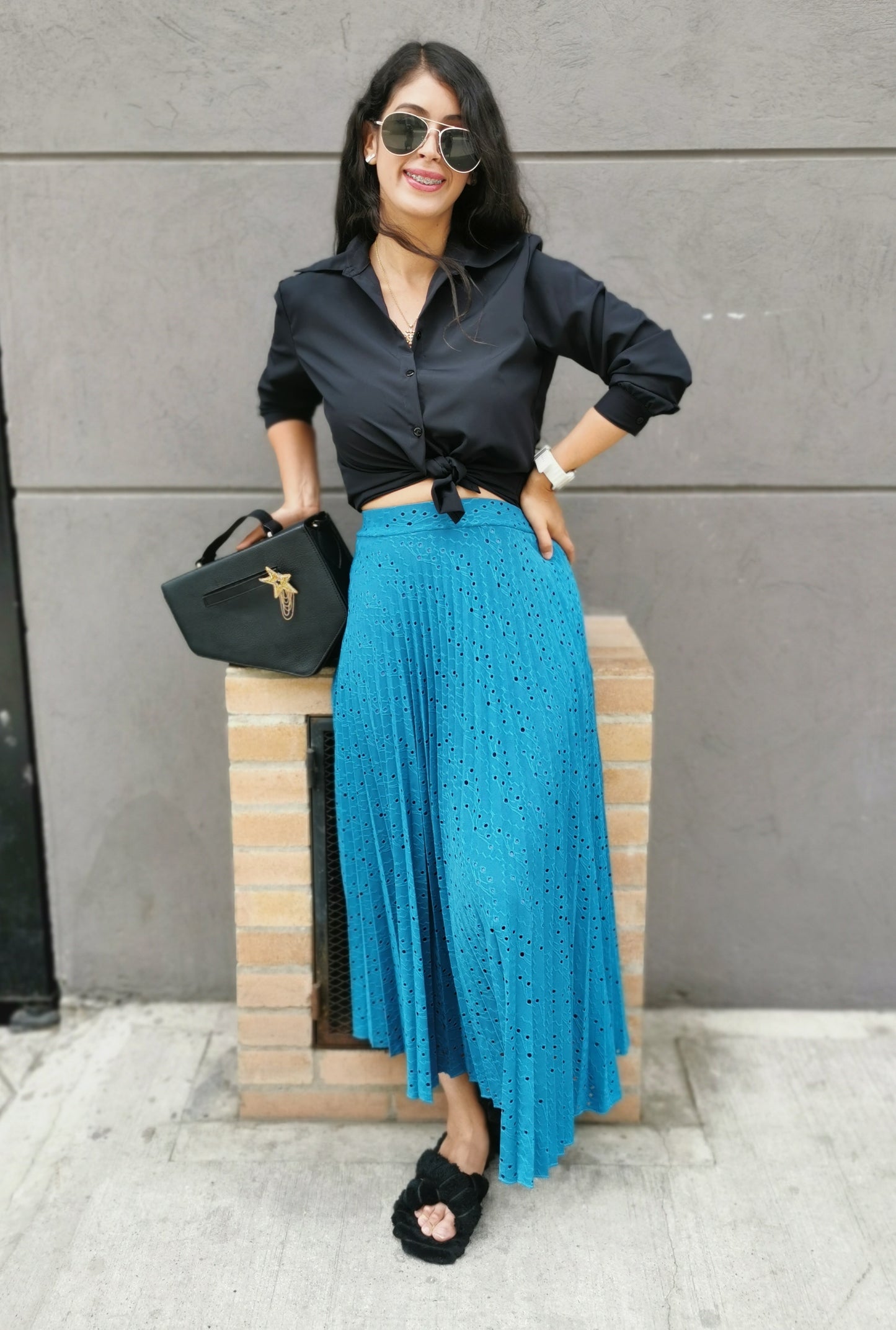 Maxifalda Plisada Ojalillo