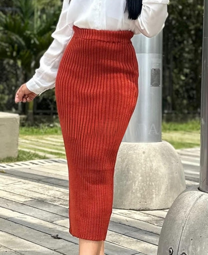Maxi falda tejido de punto