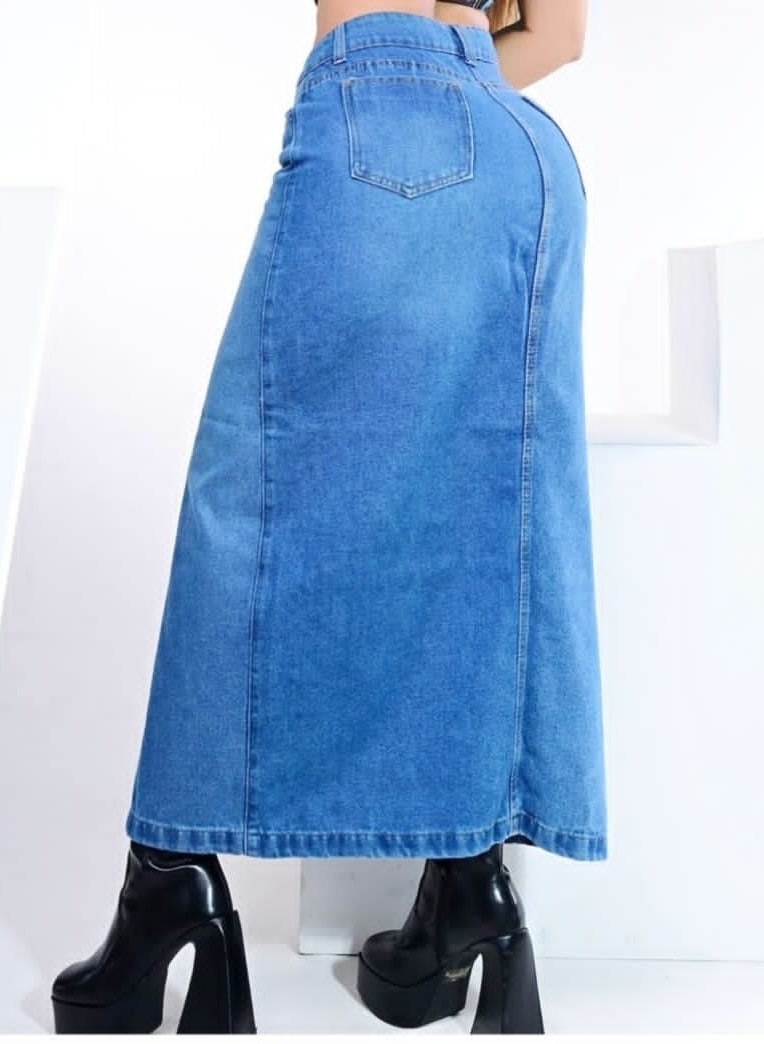 Maxi falda jean vaquera