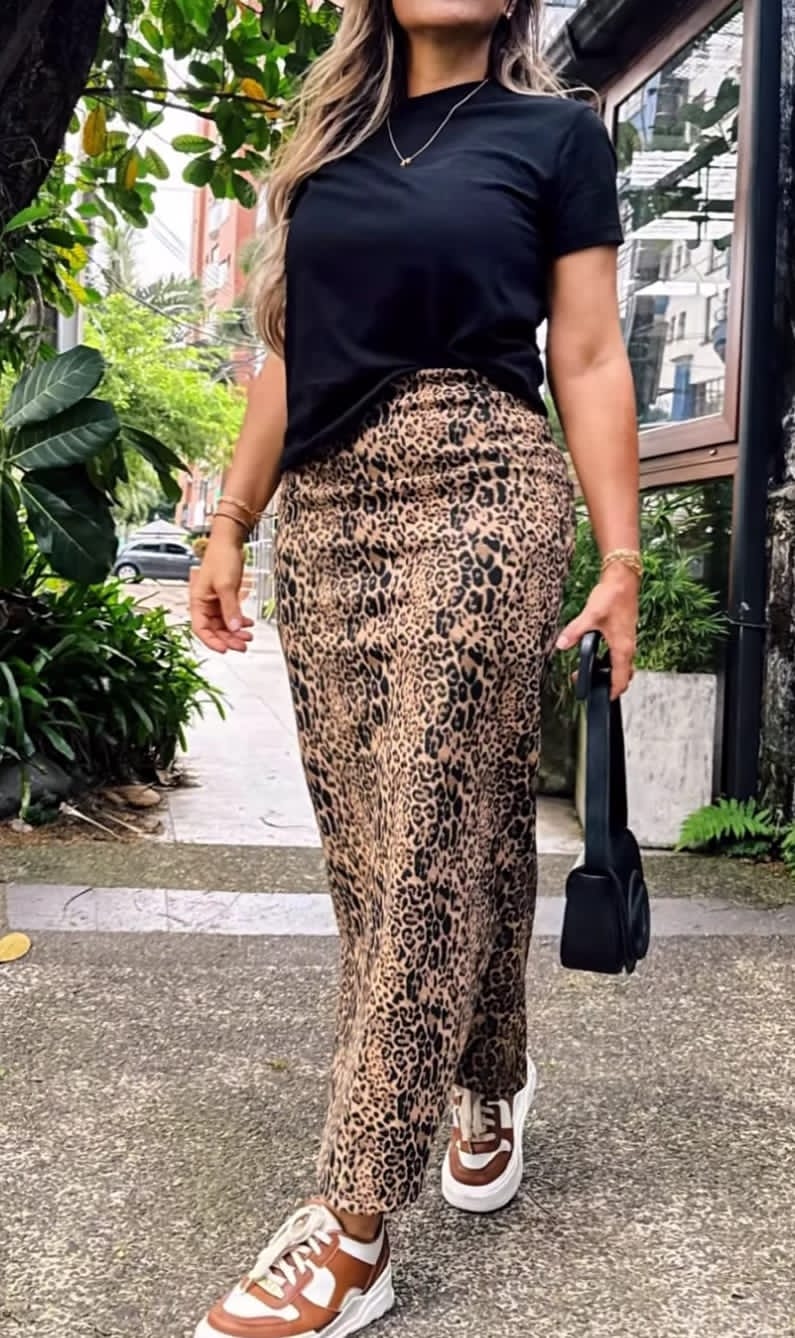 Falda sirena animal print