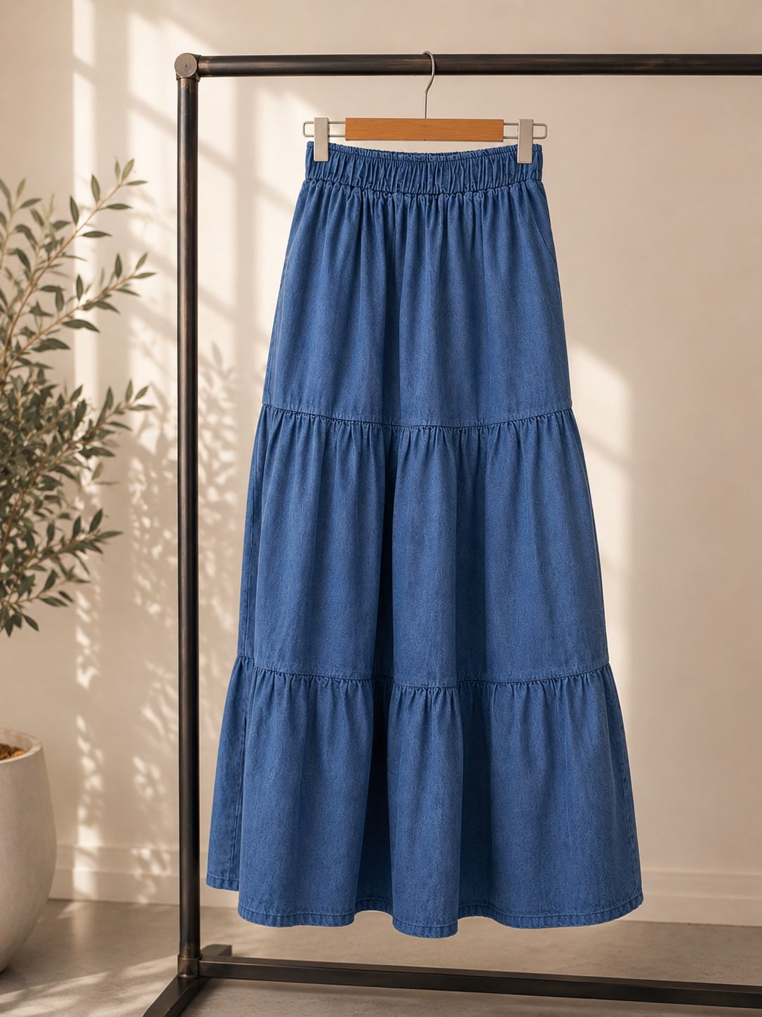 Falda campesina denim