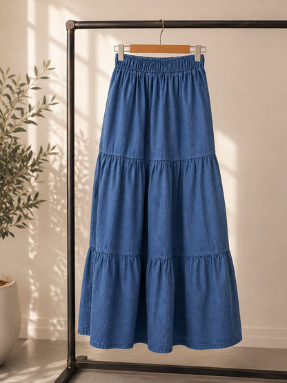 Falda campesina denim