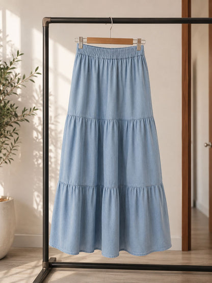 Falda campesina denim
