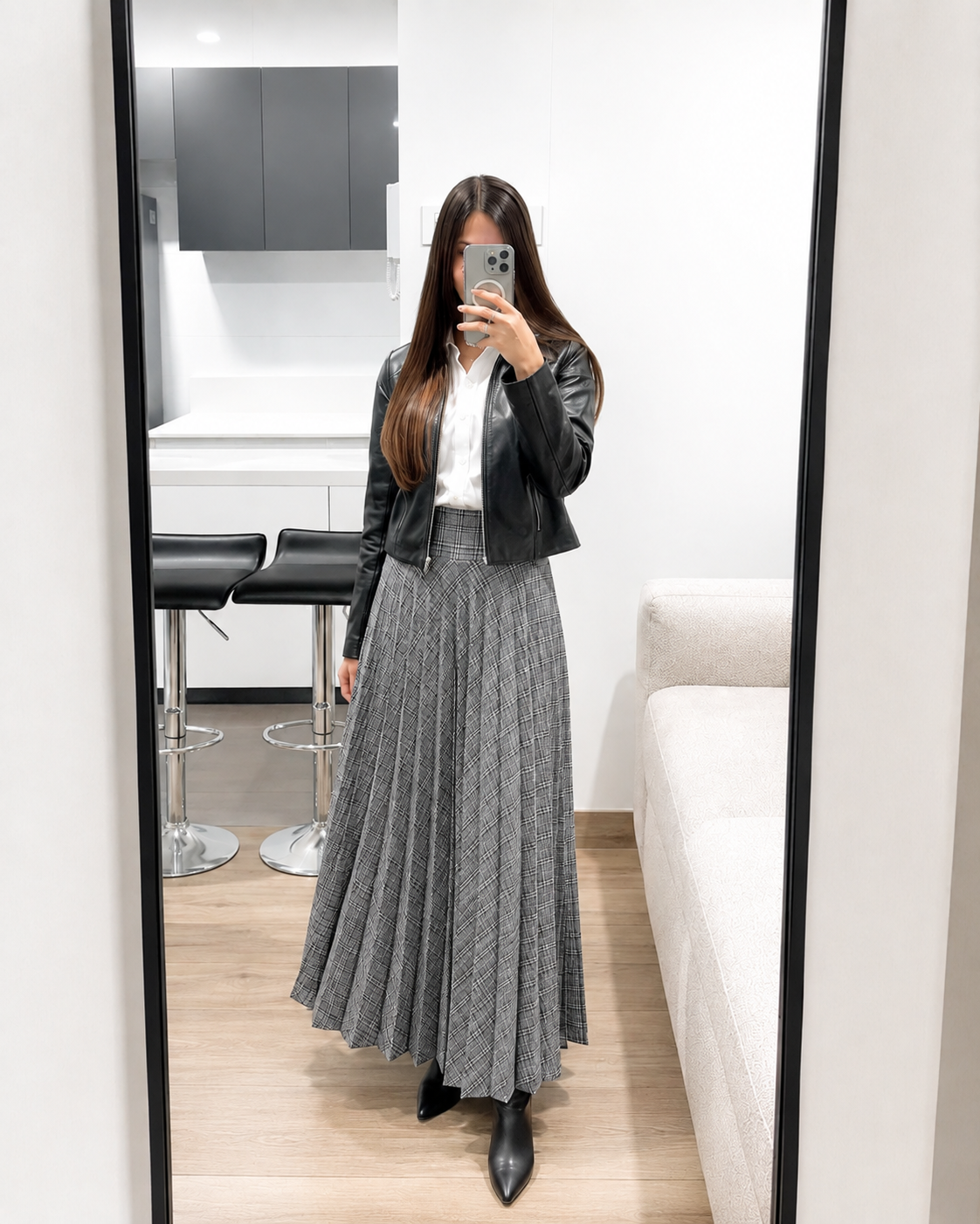 Falda plisada tartán