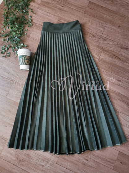 Falda Plisada Gamuza