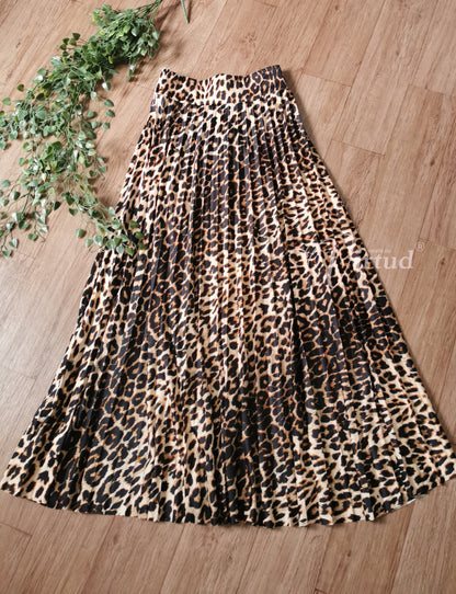 Falda plisada midi animal print
