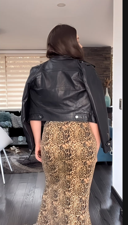 Falda sirena animal print