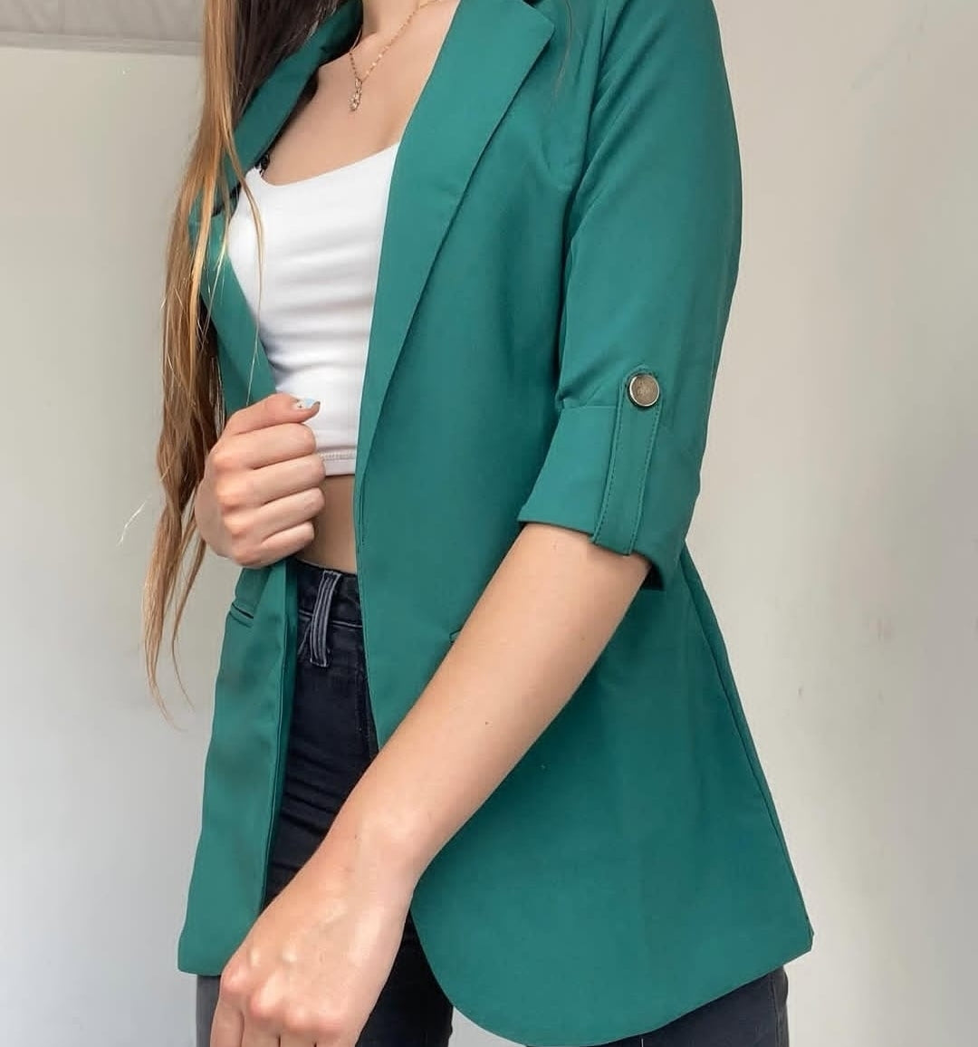 Blazer manga tres cuartos