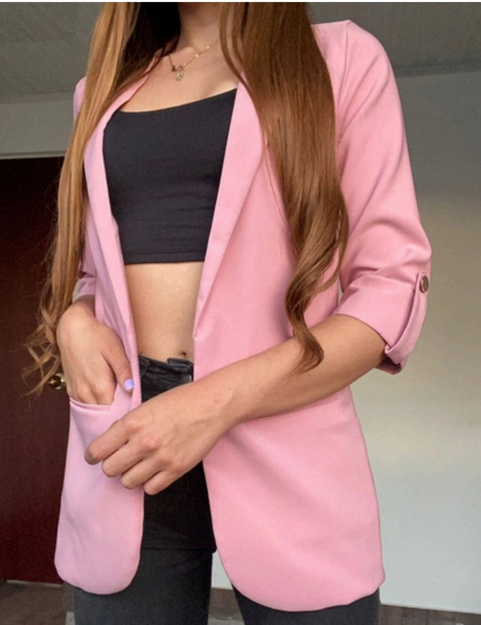 Blazer manga tres cuartos