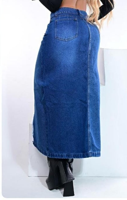 Maxi falda jean vaquera
