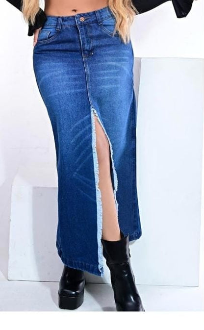 Maxi falda jean vaquera