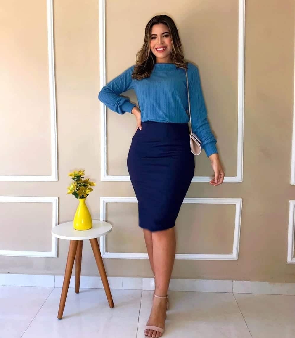 falda ejecutiva split