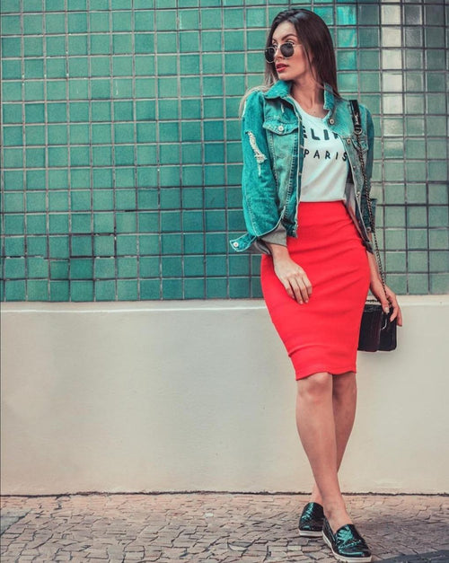 falda ejecutiva split