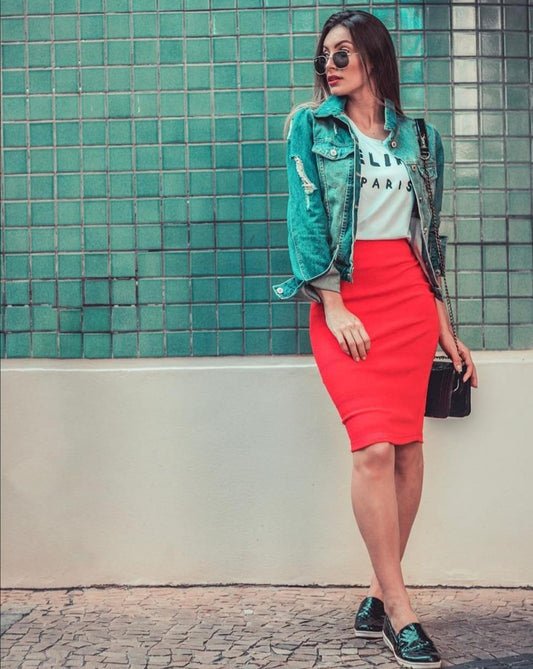 falda ejecutiva split