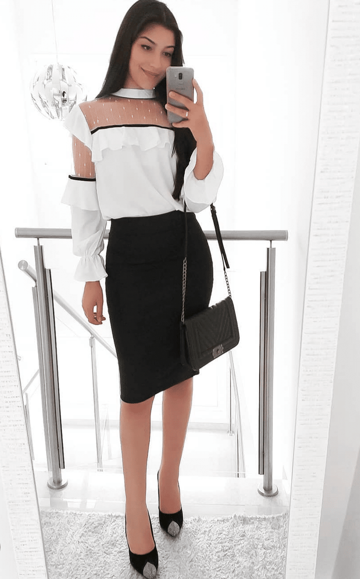 falda ejecutiva split